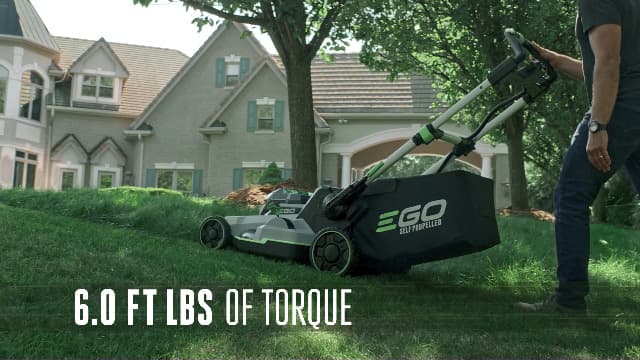 EGO Power+ LM2123SP-2 21-Inch 56-Volt Cordless Self-Propelled Brushless Lawn Mower with Touch Drive, with 4.0Ah, 6.0Ah Batteries, and 550W Rapid Charger