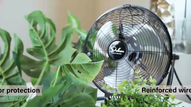 Simple Deluxe 20 Inch 3-Speed High Velocity Heavy Duty Metal Industrial Floor Fan for Warehouse, Workshop, Factory and Basement, Black, 2 Pack