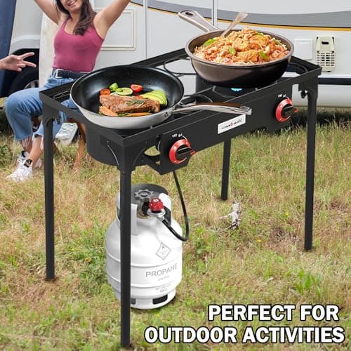 Vivicreate Propane Gas 20 PSIG high pressure regulator outdoor camping camp garden BBQ grill stove burner