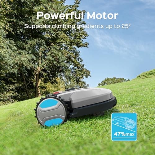 App-Controlled Robotic Mower – Auto-Charging, Adjustable Height, for Lawns up to 4300 sq.ft