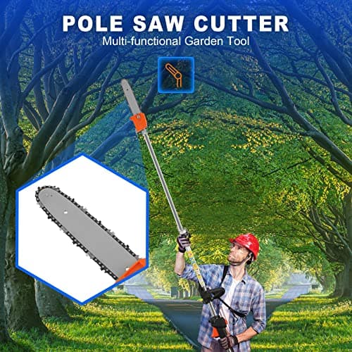 Iglobalbuy 52cc 2-Stroke 5 in 1 Garden Hedge Trimmer Combo, Gas Powered Long Reach Pole Saw Grass String Trimmer Brush Tree Cutter Pruner Weed Eater Multi Functional Garden Trimming Tools