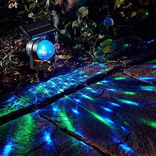 Solar Projection Lamp RGB Rotatable Crystal Magic Ball Disco Stage Light Outdoor Lawn Landscape Color LED Light