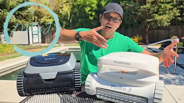 Hydro 3 Cordless Robotic Pool Cleaner, 150W Pool Vacuum with Wall Climbing Function, 200mins Runtime, 2 Brushless Motor + 4.1L Filter Basket Ideal for Inground Aboveground Pools