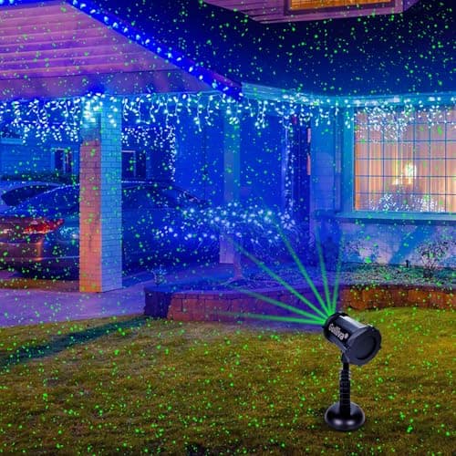 Outdoor Firefly Projector Lights with Blue Aurora LED – Perfect for Garden, Yard, and Patio Decor | Create Magical Starry Nights for Holidays & Events | Waterproof, Remote Control