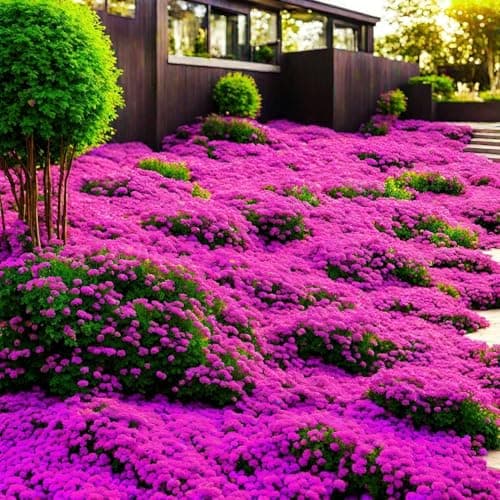 15000+ Creeping Thyme Ground Cover Seeds for Planting - Magic Perennial Flower Landscaping Seeds Heirloom Non-GMO Thymus Serpyllum Seeds for Garden