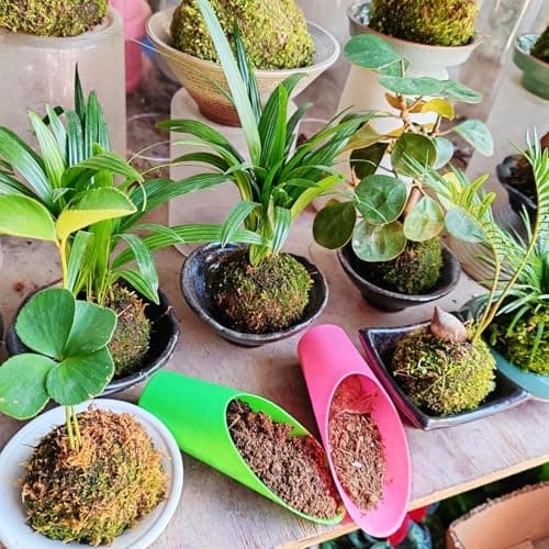 9PCS Bonsai Soil Scoop Plastic Succulent Soil Scoop Indoor Plants Little Small Potting Shovel Bucket Shovel for Garden Planting