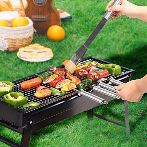 Charcoal Grill,Portable for Barbecue, Folding BBQ Grill, Small for Outdoor Camping Hiking Picnics Traveling 24''x13''x9''