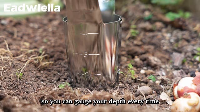 Bulb Planter Tool with Release Button&4Inch Measurements Tulip Planting Tool Bulb Transplanter Bulb Digger for Removing Soil and Planting Bulbs or Other Small Plants in Pots and Flowerbeds