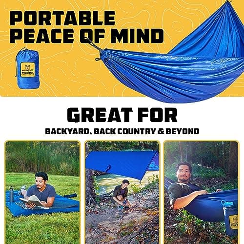 Wise Owl Outfitters 4in1 Hammock - Camping Hammock, Shelter Tarp, Poncho, and Footprint - Camping Essentials and Accessories for Campers