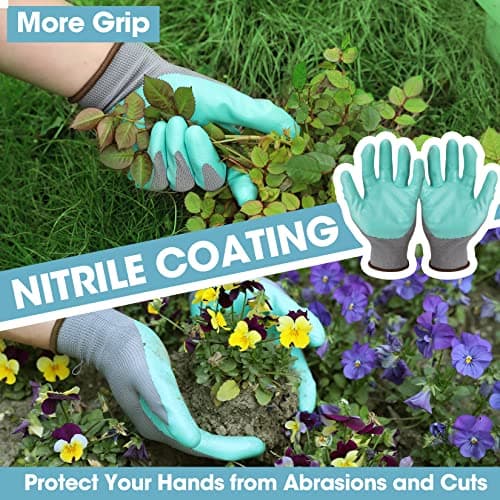 WORKPRO Aluminum Garden Tool Set, 4PCS Heavy Duty Hand Garden Tools with Box Include Trowel, Rake, Pruner, Garden Gloves, Garden Gifts