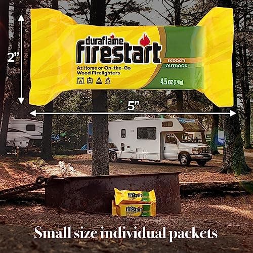 Fire Starter for Indoor and Outdoor Use - Quick Ignition Logs for BBQ, Fireplace, Fire Pit and Campfires (24 Pack) -Starters for Campfires