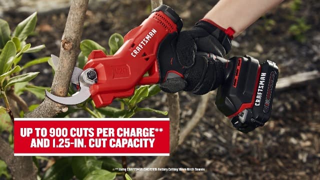 CRAFTSMAN 20V MAX Cordless Electric Pruner, Battery & Charger Included (CMCPR320C1)