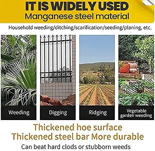Gardening Tools Hollow Hoe, All-Steel Hardened Hollow Hoe, Sharp Edge Garden Weeding Tools, Hoe Garden Tool Hand Shovel Weed Puller for Backyard Loosening Farm Planting Weeding (For Hand Holding)