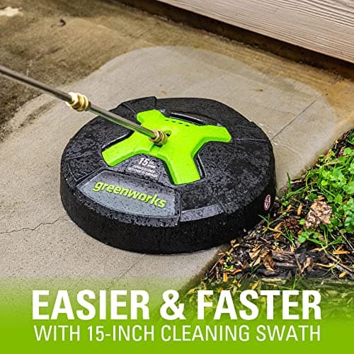 Greenworks 5210902 15" Extension Included Surface Cleaner, Green