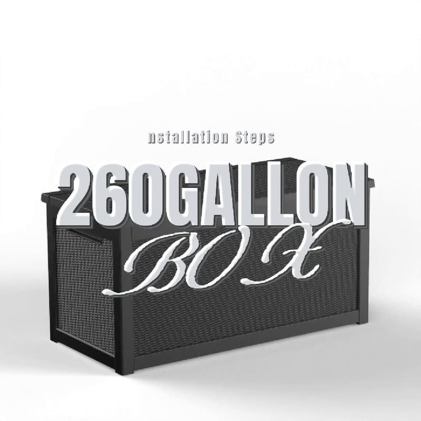 268 Gallon Outdoor Deck Box,Storage Lockable Waterproof Patio Furniture,Garden Tools,Cushions,Pool Accessories Outside Storage Resin Box(Black)