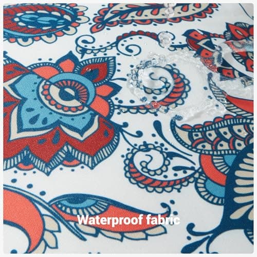 Waterproof Outdoor Pillows, Feather and Down Filled Outdoor Throw Pillows Water-Resistant Decorative Premium Lumbar Pillow Pack of 2
