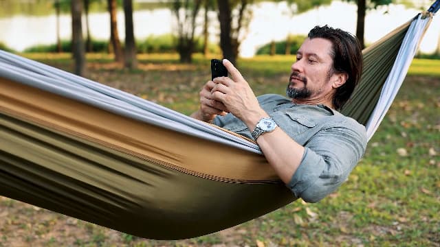 Camping Hammock, Portable Hammocks with Mosquito Net,Lightweight Nylon Parachute Hammock with 10ft Tree Straps,Camping Gear Must Haves for Travel Hiking Backpacking Beach Patio-Green&Khaki
