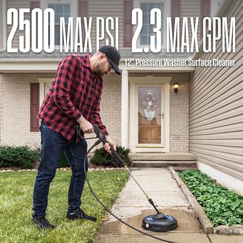 Westinghouse PWSC12 12" Pressure Washer Surface Cleaner Attachment - 2500 Max PSI, 1/4” Connector