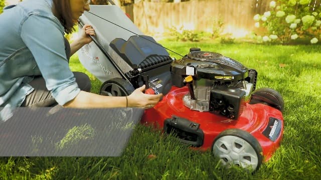 PowerSmart Self Propelled Gas Lawn Mower, 22 in. with 170cc OHV Engine, 3-in-1 Rear-Wheel-Drive High Wheels, Red