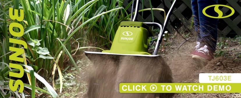 Sun Joe Electric Garden Tiller Cultivator, Steel Tines, 12 Amp, 16 Inch, Black - Heavy-Duty Gardening Machine & Equipment for Gardens, Lawns & Yards