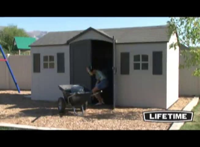 Lifetime 6446 Outdoor Storage Shed, 8 x 15 Foot, Desert Sand