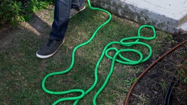 Flexi Hose with 8 Function Nozzle, 50FT - Lightweight Expandable Garden Hose, No-Kink Flexibility, 3/4 Inch Solid Brass Fittings and Double Latex Core