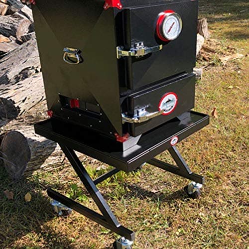 Smoker Heavy Duty Charcoal Cabinet Smoker for Outdoor BBQ Grills Cooking, Black