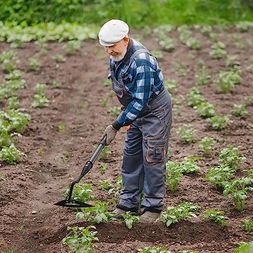 Hoe Garden Tool,Hollow Gardening Hoe with Sturdy Blade for Digging,Weeding,Hoeing,Cutting and Loosing Soil,Heavy Duty Garden Hoe with 56” Adjustable Long Handle…