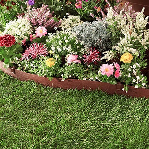 Amazon Basics Landscape Edging Coil, pack of 10 Stakes, 5 inch x 40FT, Brown