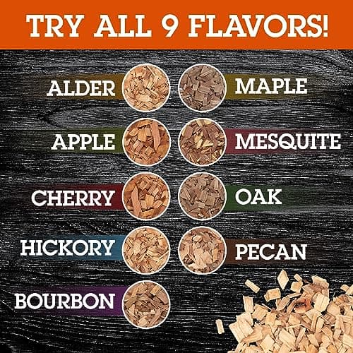 Camerons All Natural Oak Wood Chips for Smoker - 260 Cu. in. Bag, Approx 2 Pounds - Kiln Dried Coarse Cut BBQ Grill Wood Chips for Smoking Meats - Barbecue Smoker Accessories - Grilling Gifts for Men