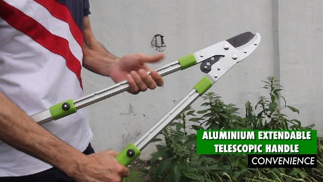 KSEIBI 252606 Anvil Lopper with Telescoping Aluminium Light-weight Handle, Tree Trimmer, Branch Cutter, Loppers, Pruning Shears, Garden Pruners Up to 2 Inch Cutting Capacity, 28 ~ 40 Inch