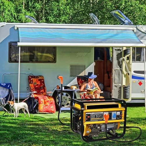 30 Amp RV Extension Cord,25 ft,Heavy Duty Generator Extension Cord with LED Power Indicator,30 AMP Female 90° Twist Lock Adapter with Reverse Polarity Lamp,NEMA TT-30P to L5-30R,120V/125V
