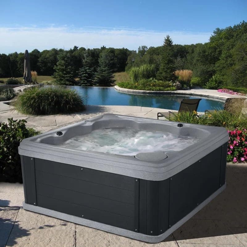 Hot Tub Bundle, Inland Hot Tub, Side Steps, Extra Filter, Six Person Spa, Insulated Cover Included, Made in USA, Aqualife by Strong Spas