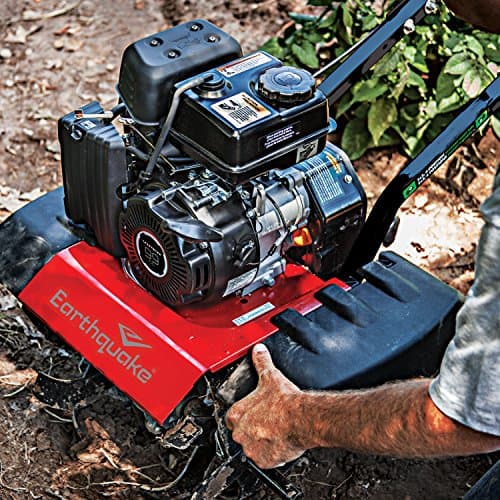 Earthquake 20015 Versa 2-in-1 Tiller Cultivator with a 99cc 4-Cycle Viper Engine, 2-in-1 Front Tine Tiller and Cultivator, Removable Side Shields and Outer Tines