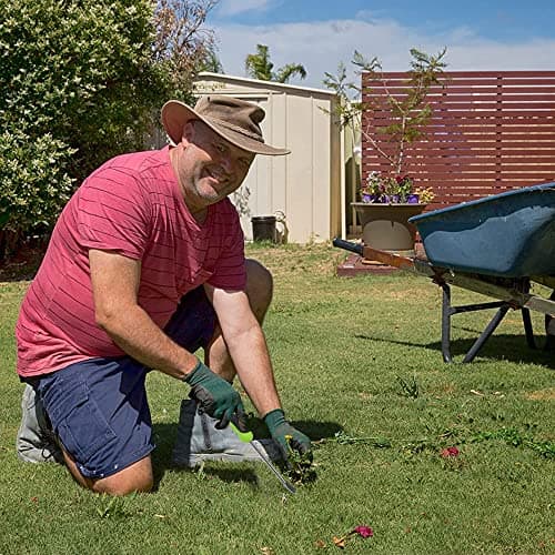 2 Pack Garden Hand Weeder Tool with Ergonomic Handle, Stainless Steel Garden Lawn Weed Puller