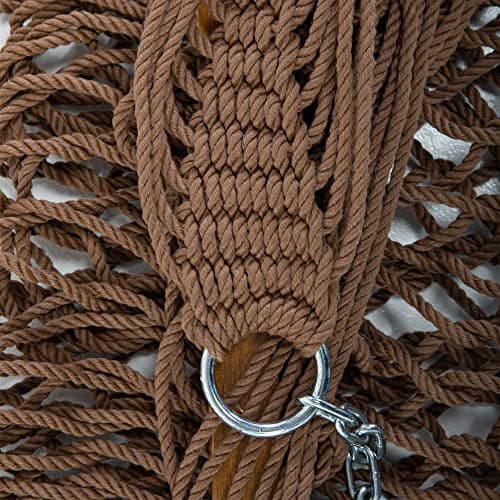 Original Pawleys Island 13DCAB Large Antique Brown DURACORD Rope Hammock with Extension Chains & Tree Hooks, Handcrafted in The USA, Accommodates 2 People, 450 LB Weight Capacity, 13 ft. x 55 in.