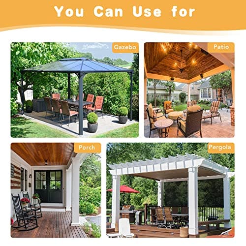 HolidayIdeas Outdoor Curtains for Patio Waterproof, 4 Panels - 54 x 84 Inch - Privacy Protection & Light Filtering Curtains Cream Grommet Outside Curtains for Porch, Gazebo, Pergola, Backyard