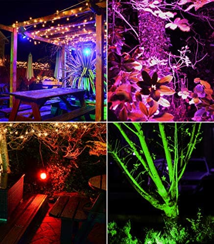 Solar Outdoor Lights, 9 Modes Color Changing 18 LED Solar Spot Lights Outdoor Waterproof Spotlight Landscape Light Solar Powered for Garden Yard Tree Flag Patio Christmas Halloween(2 Pack)