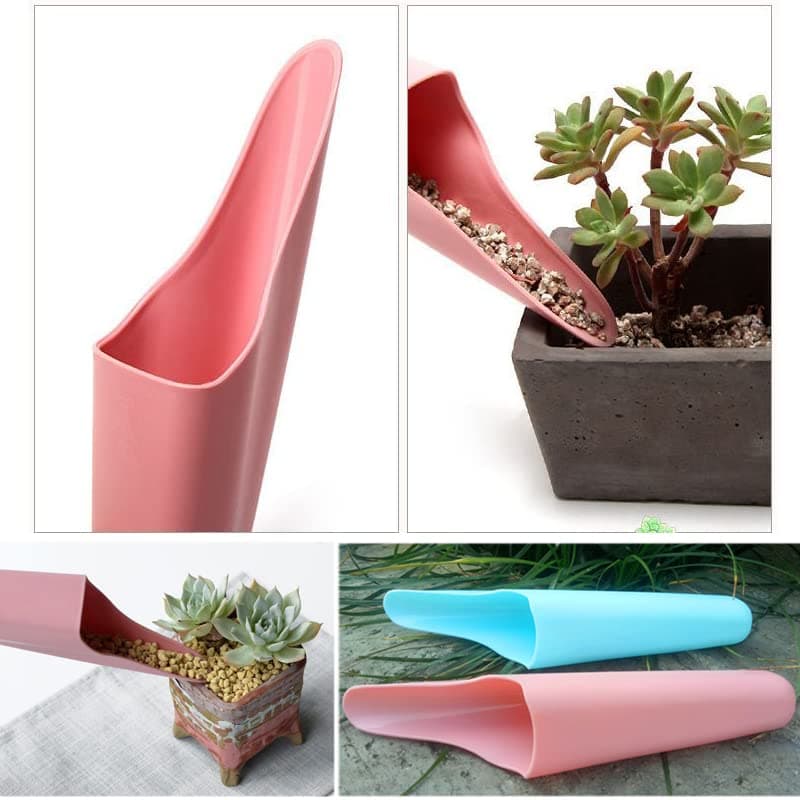 2 Pack Bonsai Soil Scoops Precision Potting Soil Scoop Far Reaching Hand Spreader Shaker Garden Cultivation Scoop for Digging Planting Transplanting Gardening Tool Seeds Fertilizer