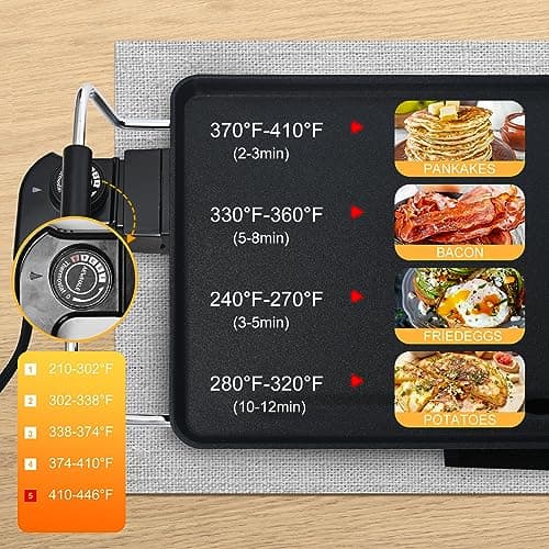 Electric Nonstick Extra Larger Griddle Grill-35" Teppanyaki Grill BBQ with Adjustable Temperature &Insulated Handles for Indoor/Outdoor