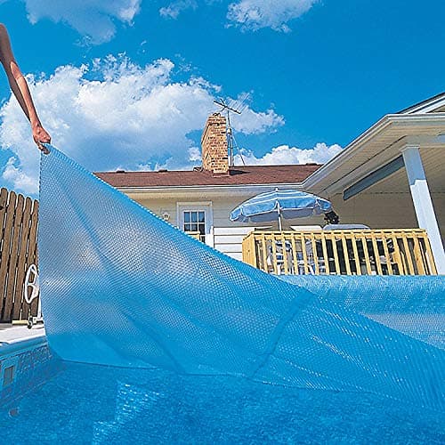 Blue Wave 16-ft x 32-ft Rectangular Pool Solar Blanket - 12-mil Solar Pool Cover with Thermal Bubbles to Retain Heat and Reduce Evaporation – Fade Resistant Pool Solar Cover for Inground Pool - Blue
