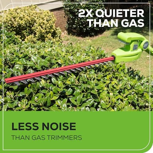 Greenworks 40V 20" Cordless Pole Hedge Trimmer, 2.0Ah Battery and Charger Included