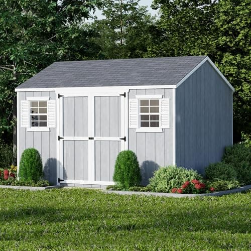 10x12 Value Workshop Shed with Operable Windows, Outdoor Wood Storage Do-It-Yourself Precut Kit
