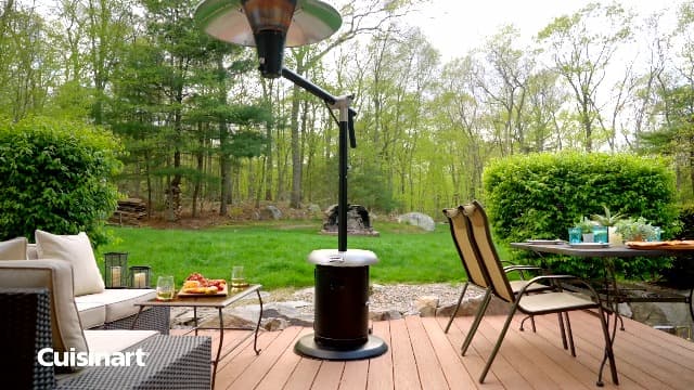 Cuisinart COH-400 Perfect Position Overhead Propane Patio Heater, Extra Large 33" Heat Shield