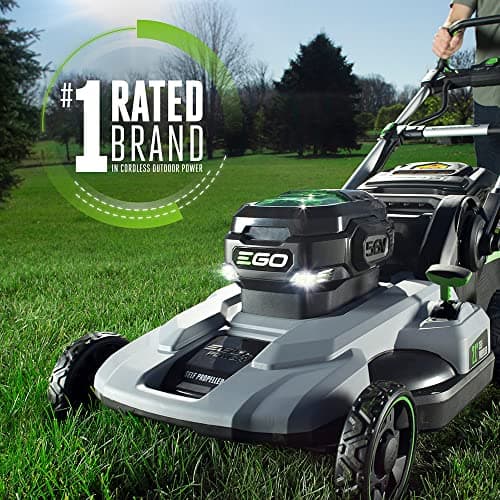 EGO POWER+ Electric Lawn Mower, Self-Propelled Cordless, Includes (2) 56V 4.0Ah Batteries and Rapid Charger - LM2102SP-A