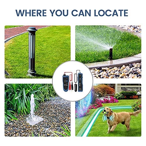 F02 Underground Cable Locator, Wire Tracer with Earphone, Cable Tester for Dog Fence Cables Irrigation Control Wires