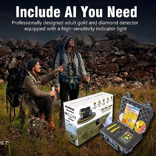 Adults Professional Underground Metal Gold Detector Intelligent Operation Silver Copper Finder High Precision Rapid Positioning Jewelry Ore Detector Gold Mine Hunter Treasure Scanner