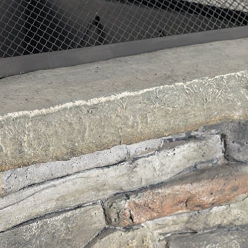 Christopher Knight Home Corporal Natural Stone Square Fire Pit, Light Gray
