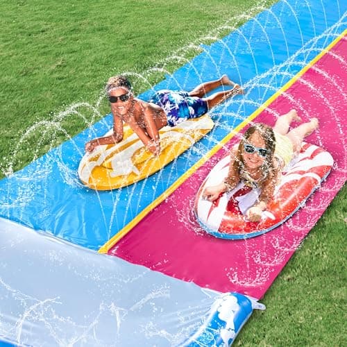 JOYIN 2 Pack Inflatable Body Boards for Water Slides, Body Board for Slip Slide, Swimming Pool Floating Learn to Swim, Summer Water Fun Toy for Kids and Toddlers