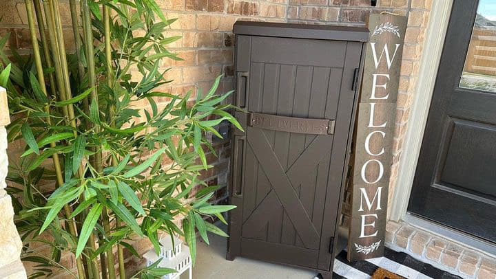 YITAHOME 60 Gallon Large Package Delivery and Storage Box, Double-Wall Resin Outdoor Package Delivery and Waterproof Deck Box for Porch, Curbside, 8.5 Cubic feet, Gray